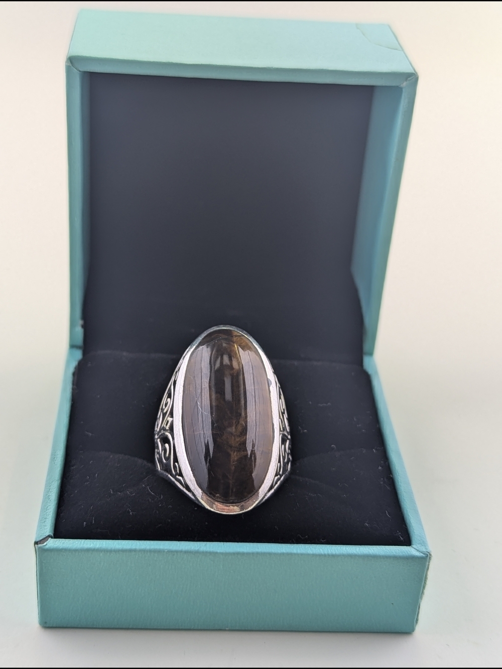 ✨ Vintage Sterling Smokey Quartz Ring ✨